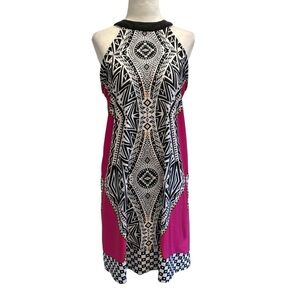 Venus Sheath Dress Black, White and Pink Small